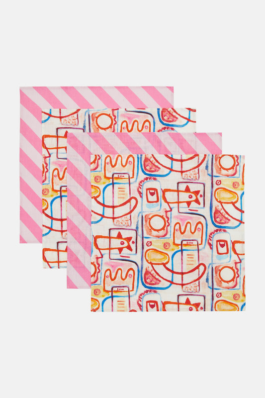 Gorman - Romance Napkin Set 4 - print