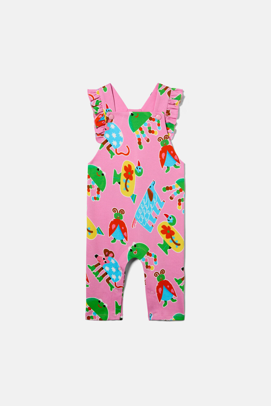 Gorman - Buggy Boo Baby Frill Overalls - pink