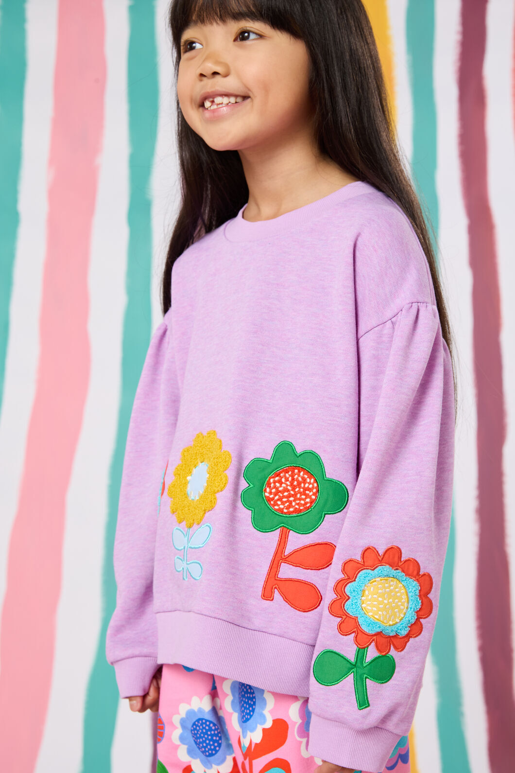 Applique Floral Kids Sweater – Gorman