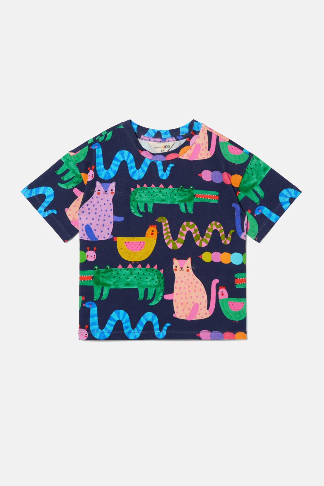 Gorman - Bookclub Kids SS Tee - navy