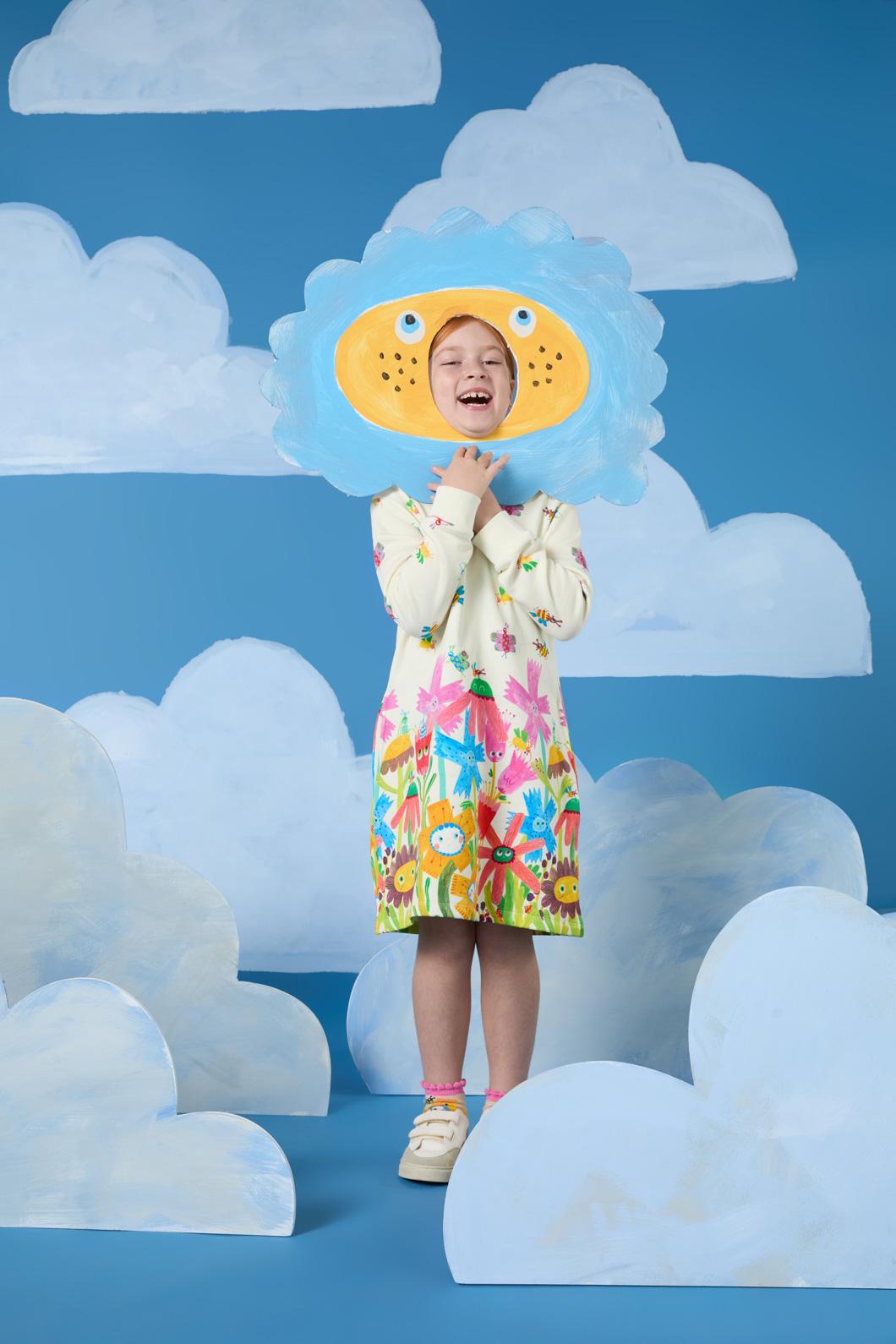 Gorman - Happy Floral Kids Border Dress - cream