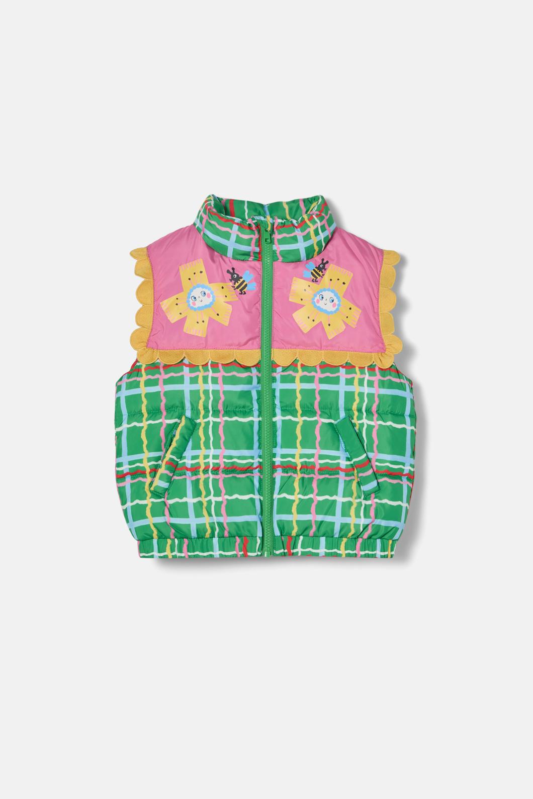 Gorman - Wavy Check Kids Vest - green