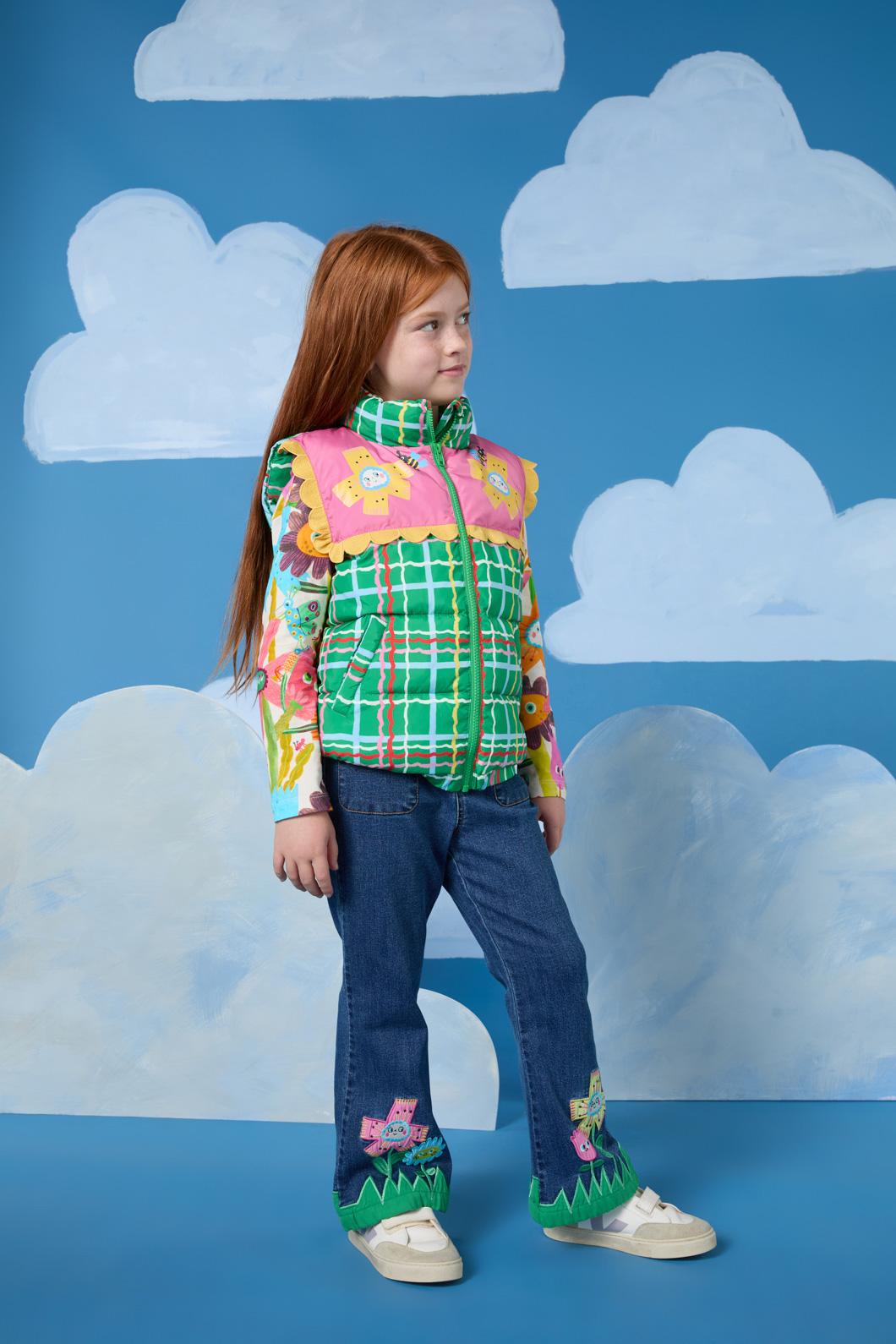 Gorman - Wavy Check Kids Vest - green