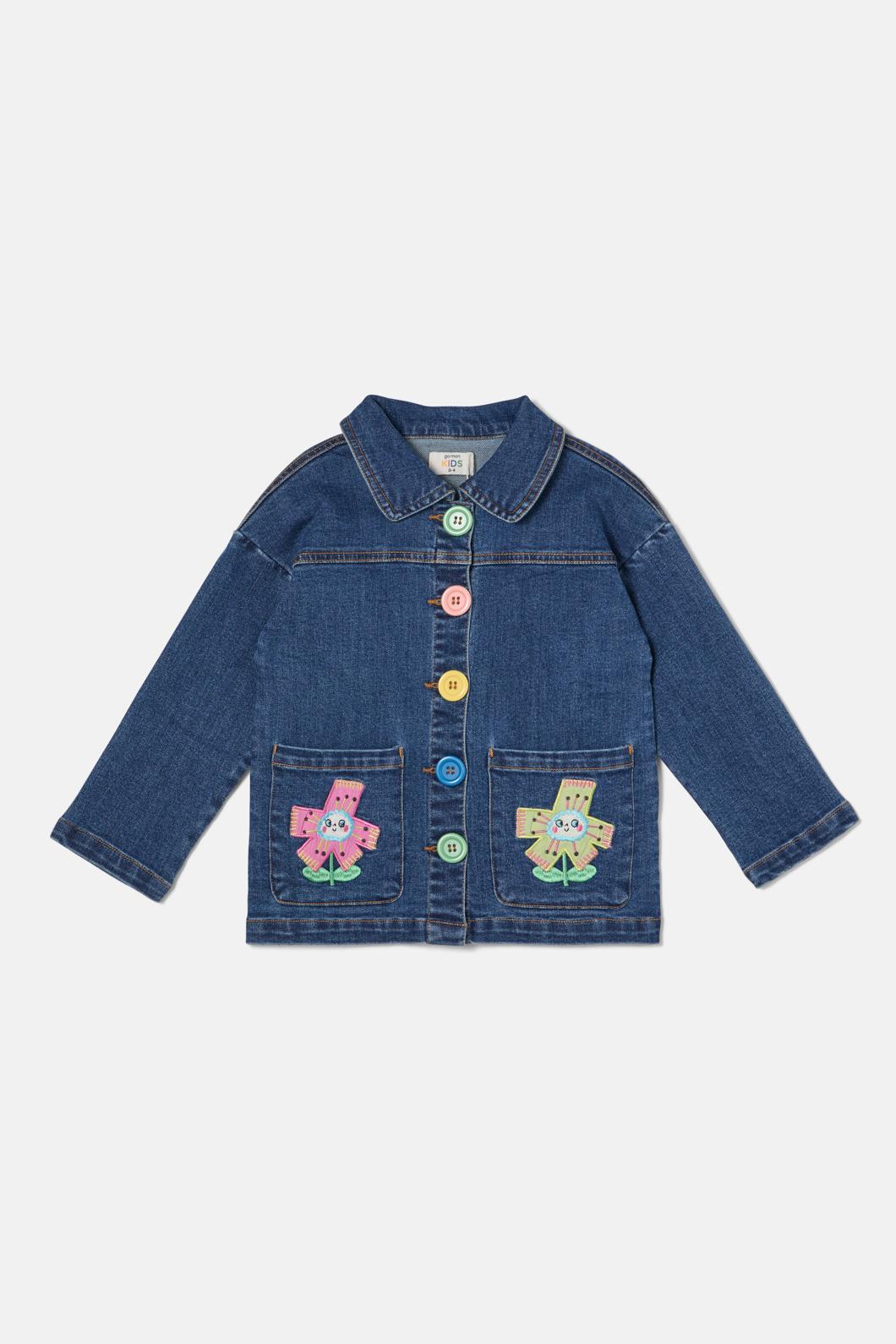 Gorman - Happy Floral Kids Denim Jacket - denim
