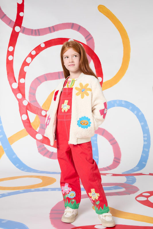 Gorman - Happyfloral Kids Sherpa Jacket - cream