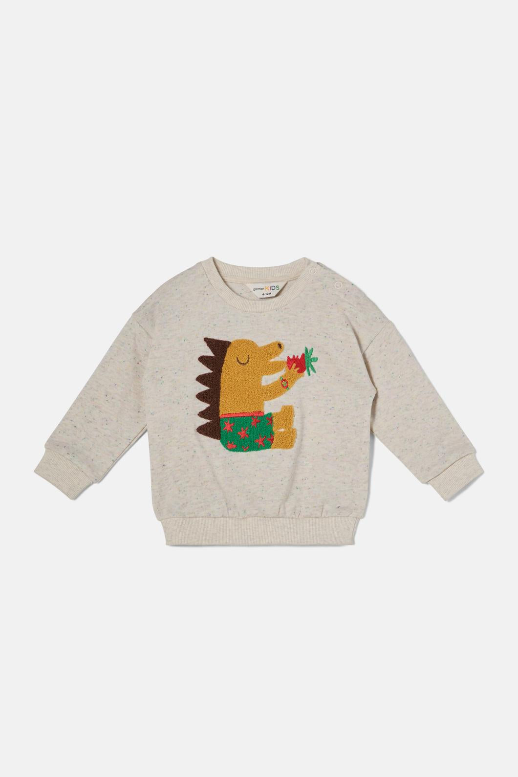 Gorman - Hedgehog Baby Sweater - oatmeal