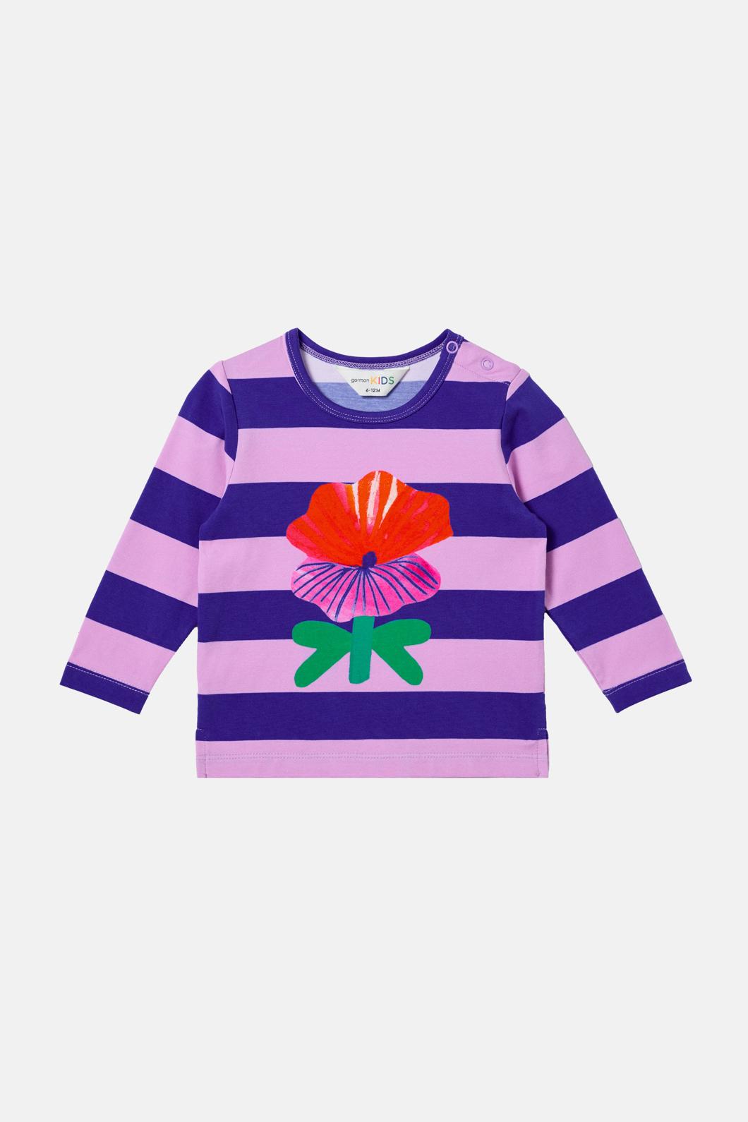 Gorman - Wild Flower Stripe Baby Tee - stripe