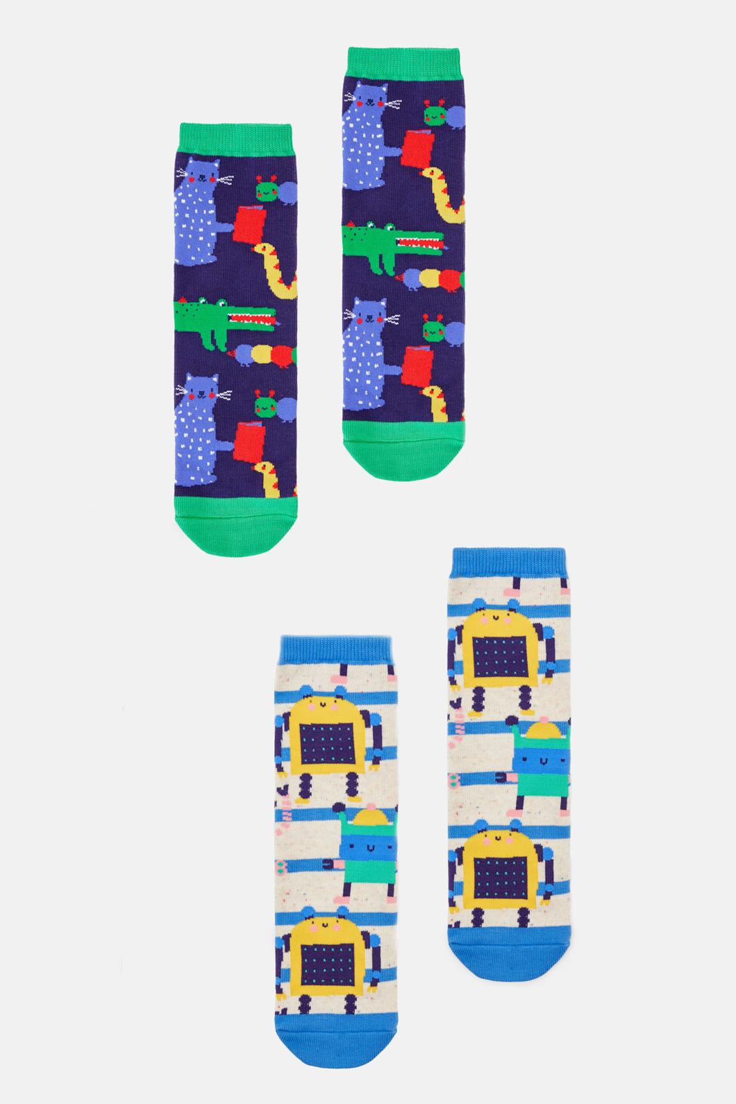 Gorman - Oui Non Robot Kids Sock - stripe