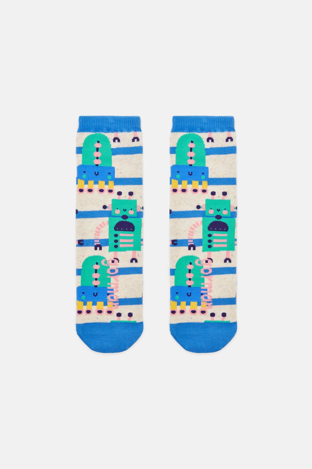 Gorman - Oui Non Robot Kids Sock - stripe