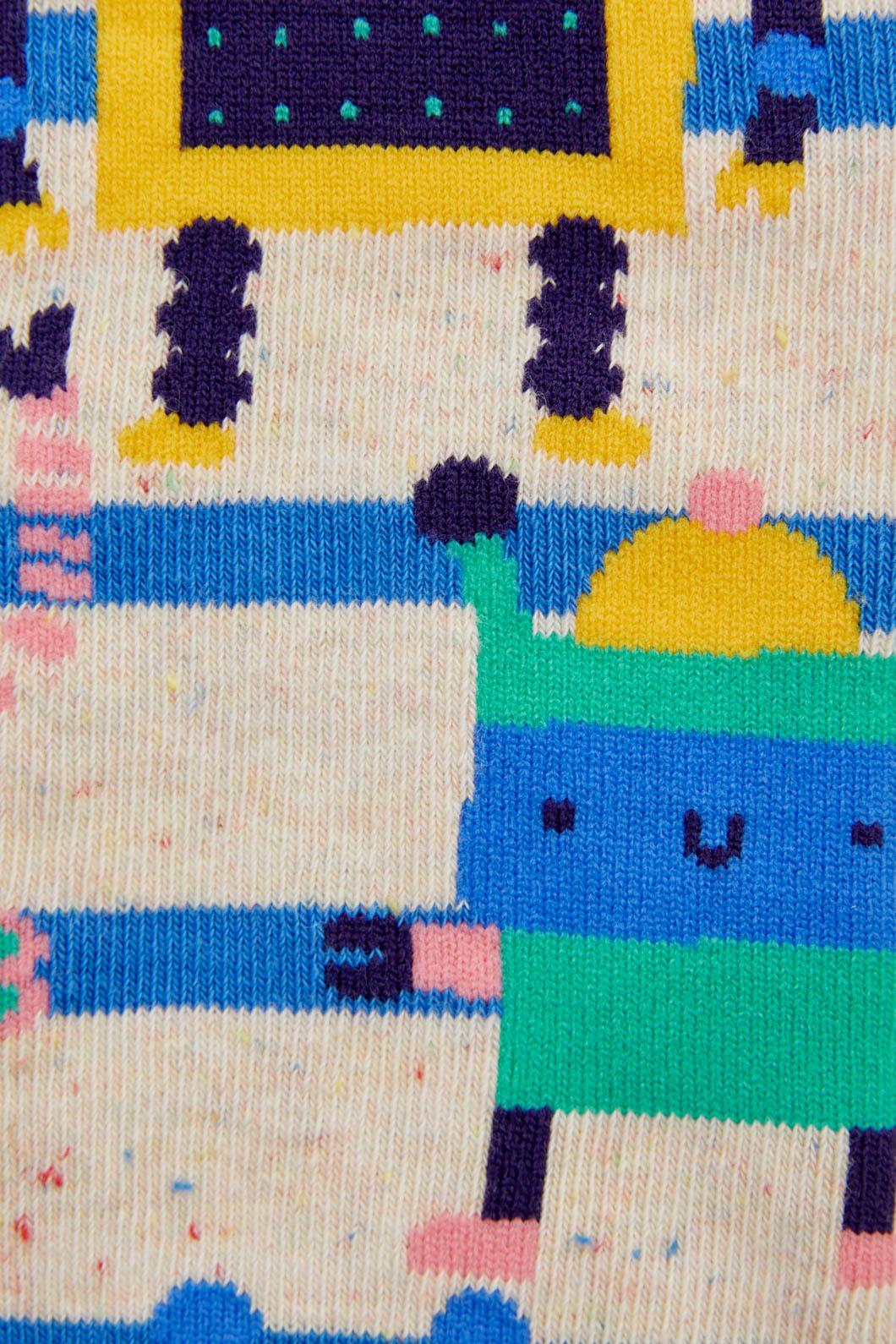 Gorman - Oui Non Robot Kids Sock - stripe