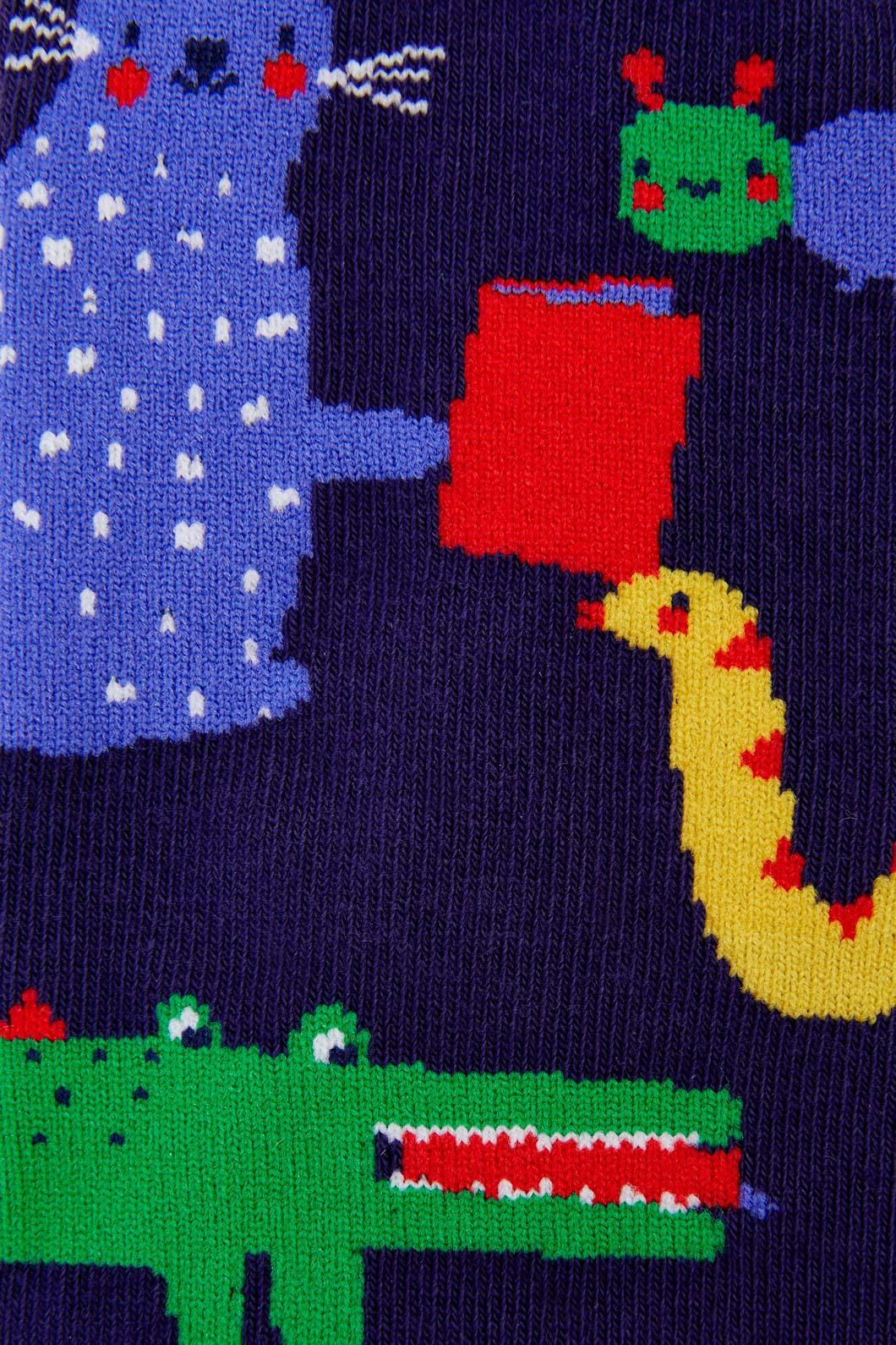 Gorman - Oui Non Robot Kids Sock - stripe