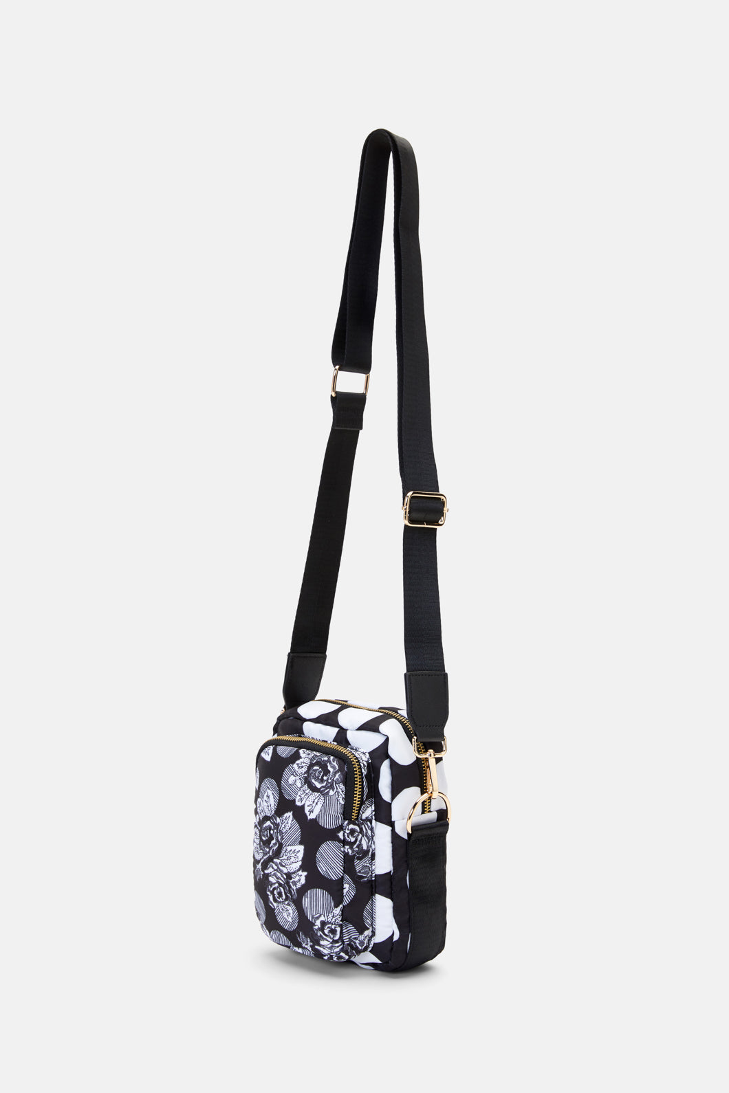 Gorman - Spotless Flower Crossbody Bag - black-white