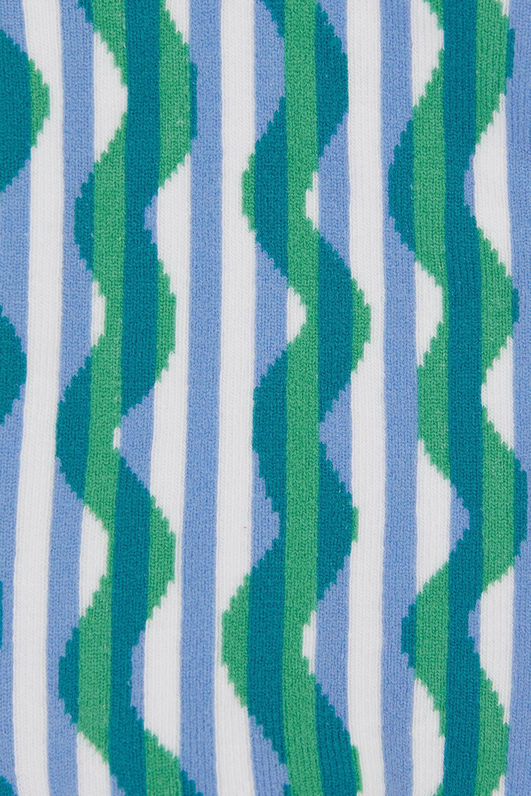 Gorman - Green Swiggle Ankle Sock - multi