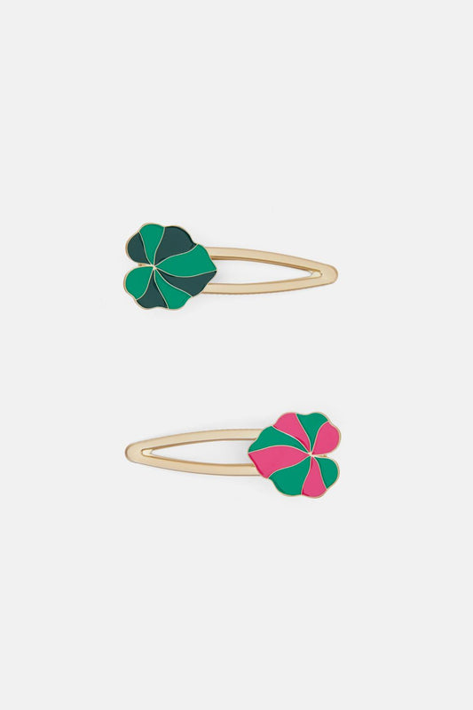 Gorman - Lotus Leaf Hair Clip Set - multi