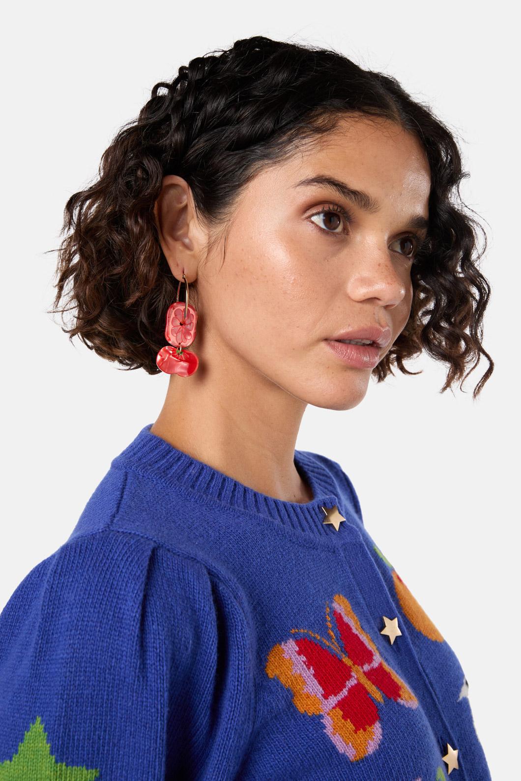 Gorman - Fantasy Tomato Earring - red