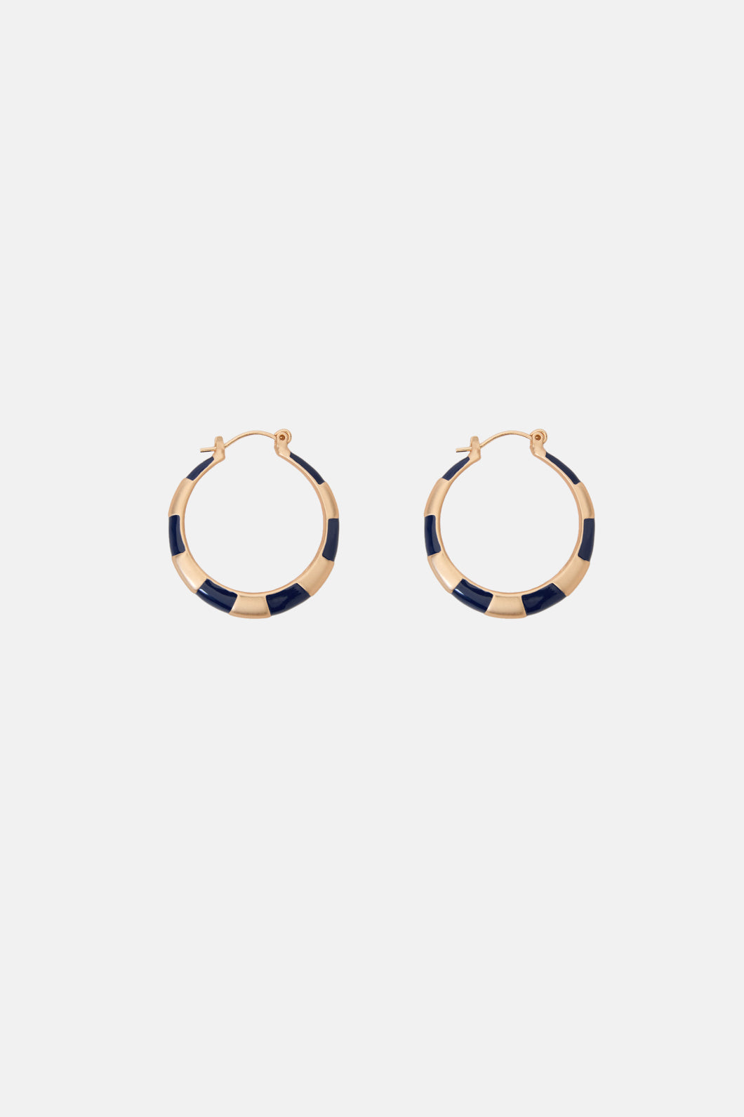 Gorman - Blue Stripe Hoop Earring - blue