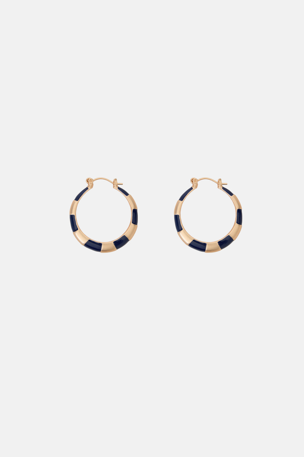 Gorman - Blue Stripe Hoop Earring - blue