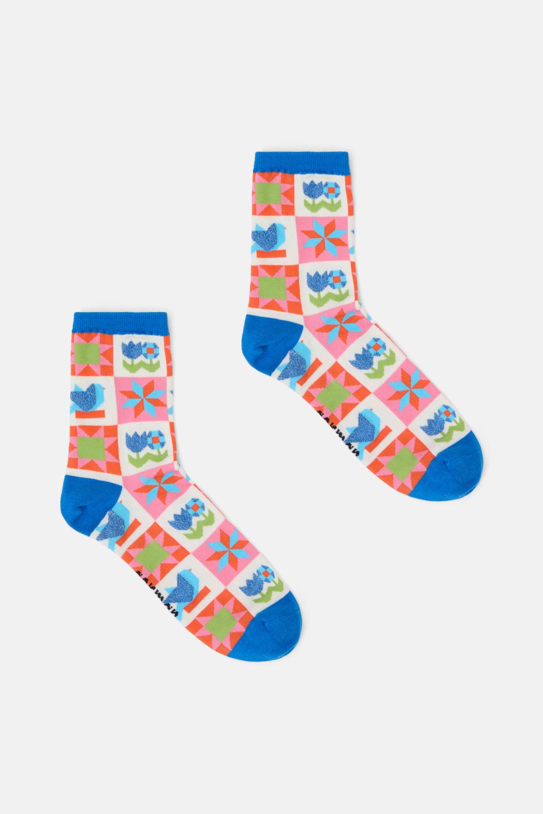 Gorman - Heirloom Aqua Sock - multi