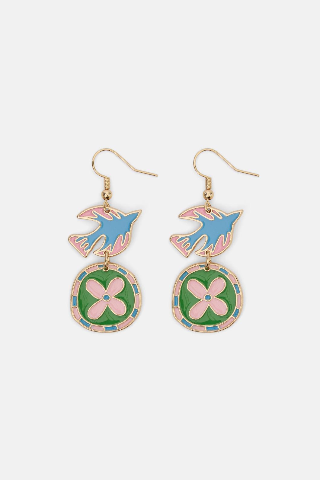 Gorman - Bird Flower Earring - multi