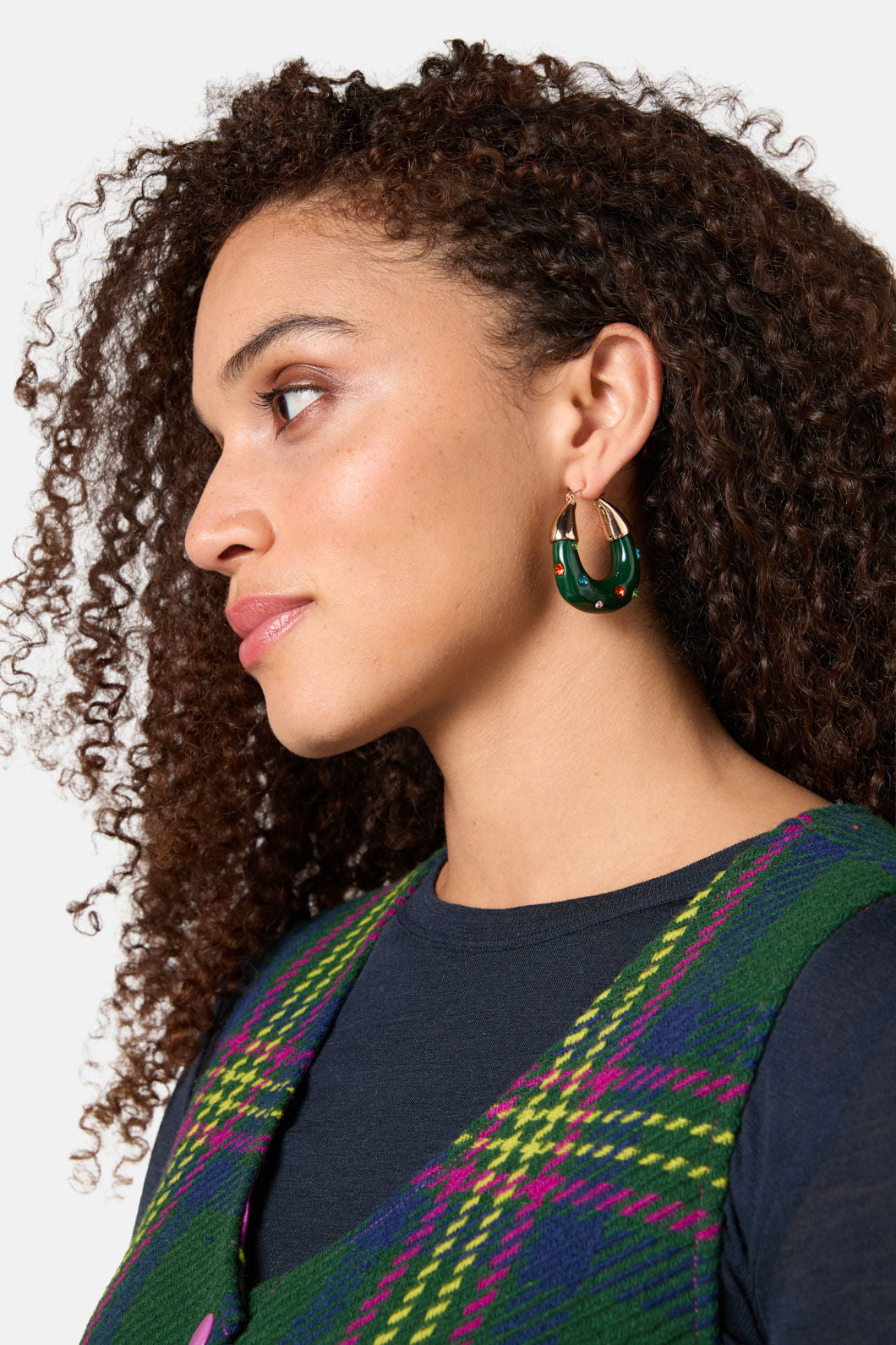 Gorman - Green Hoop Earring - multi