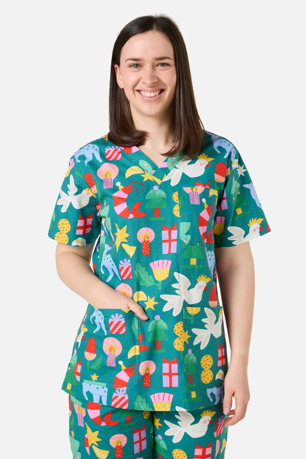 Gorman - WATTLE & WONDER SCRUB SET - green