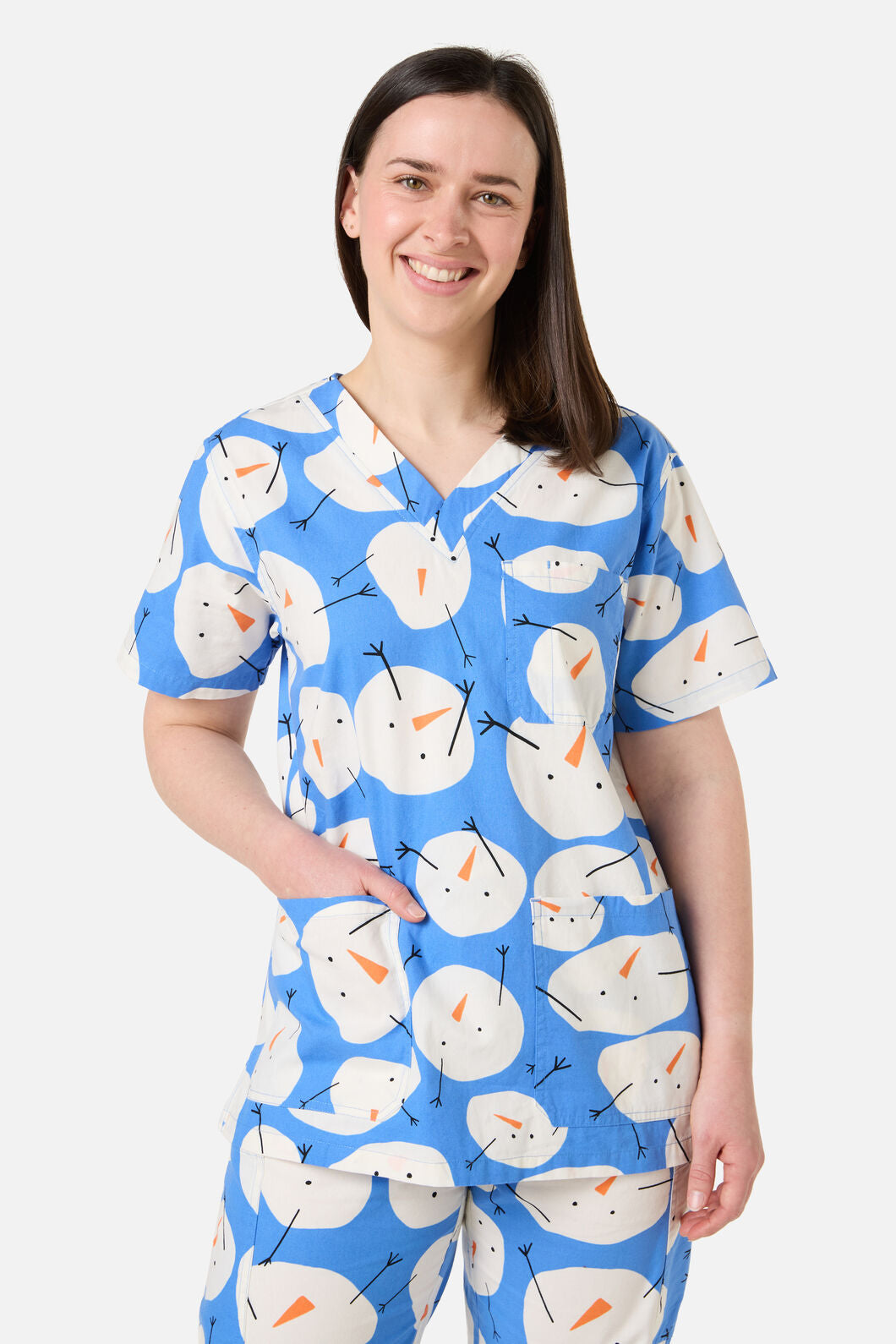 Gorman - SNOWMAN SCRUB SET - blue