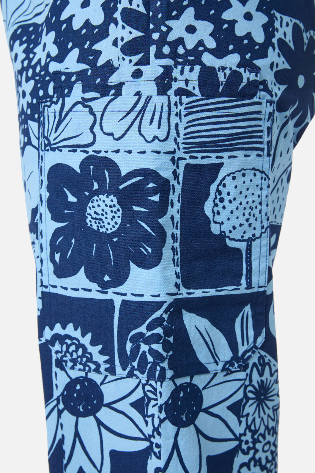Gorman - Flower Collage Scrub Set - navy