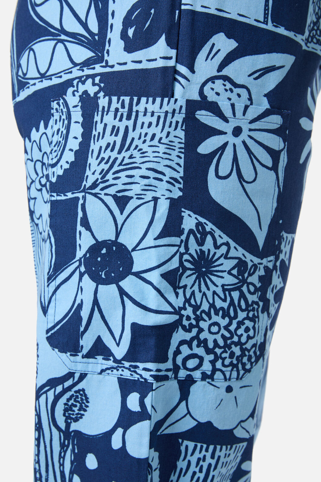 Gorman - Flower Collage Scrub Set - navy