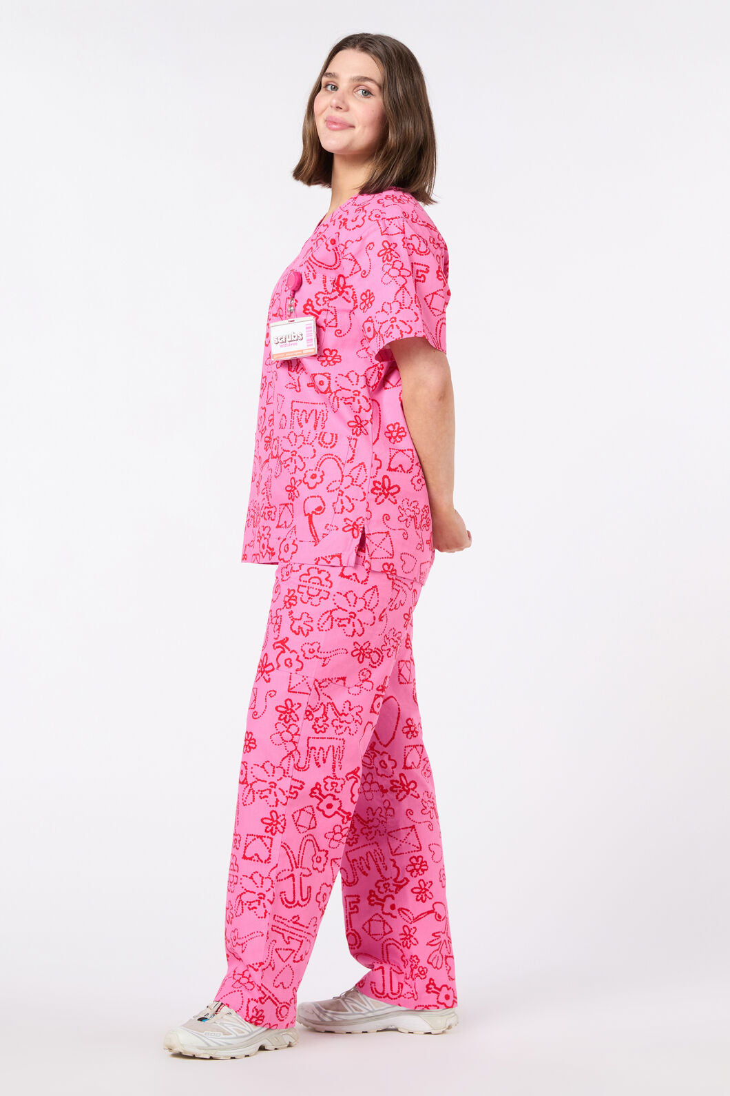 Gorman - Love Letter Scrub Set - pink