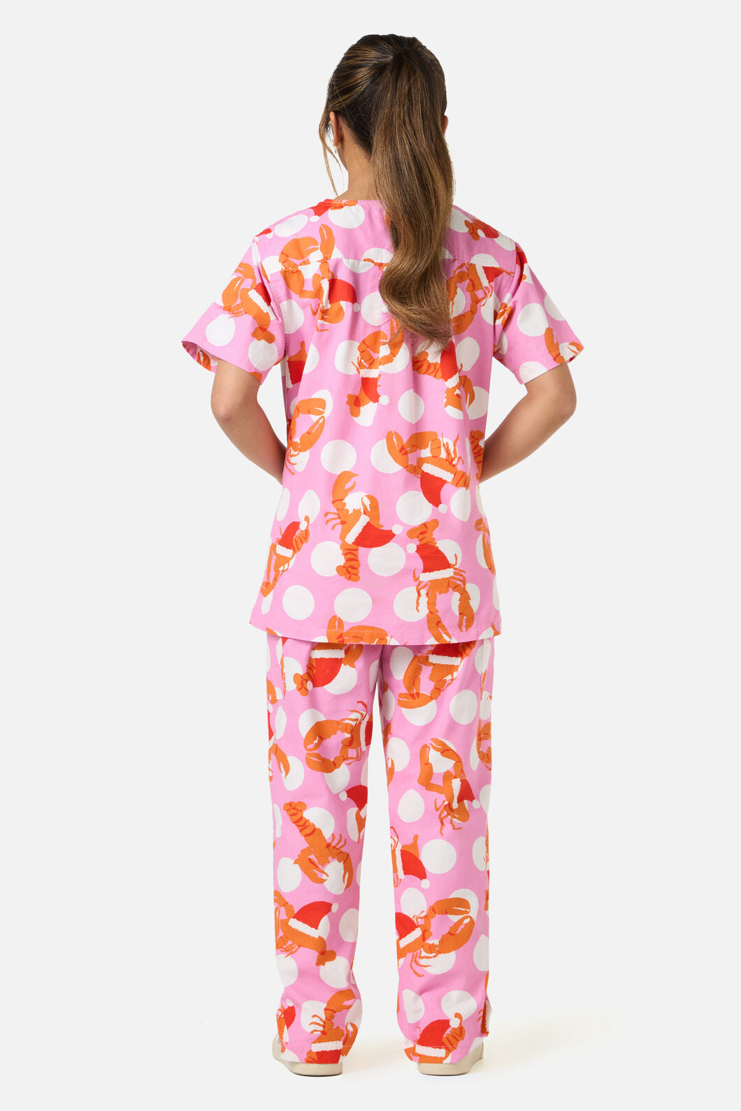 Gorman - CHRISTMAS LOBSTER SCRUB SET - pink
