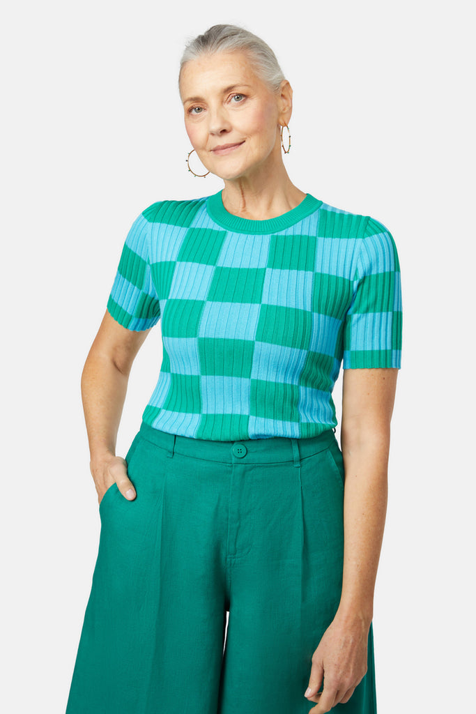 Spring Check Knit Top – Gorman