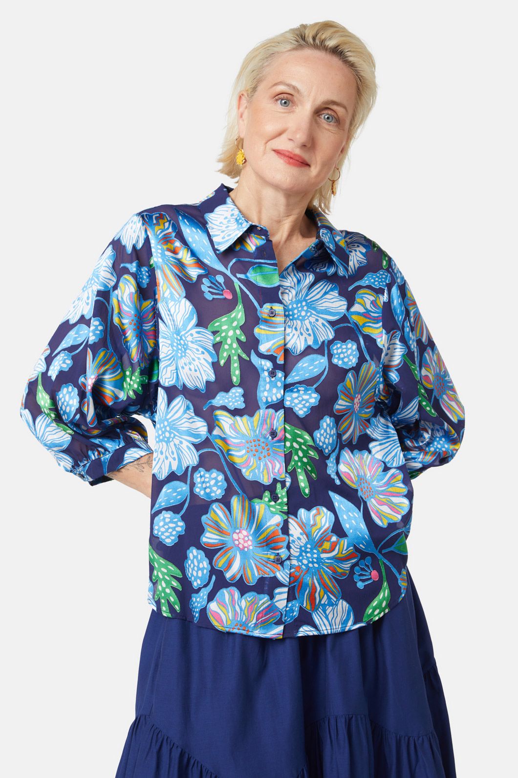 Gorman - Flourish Burn Out Shirt - print