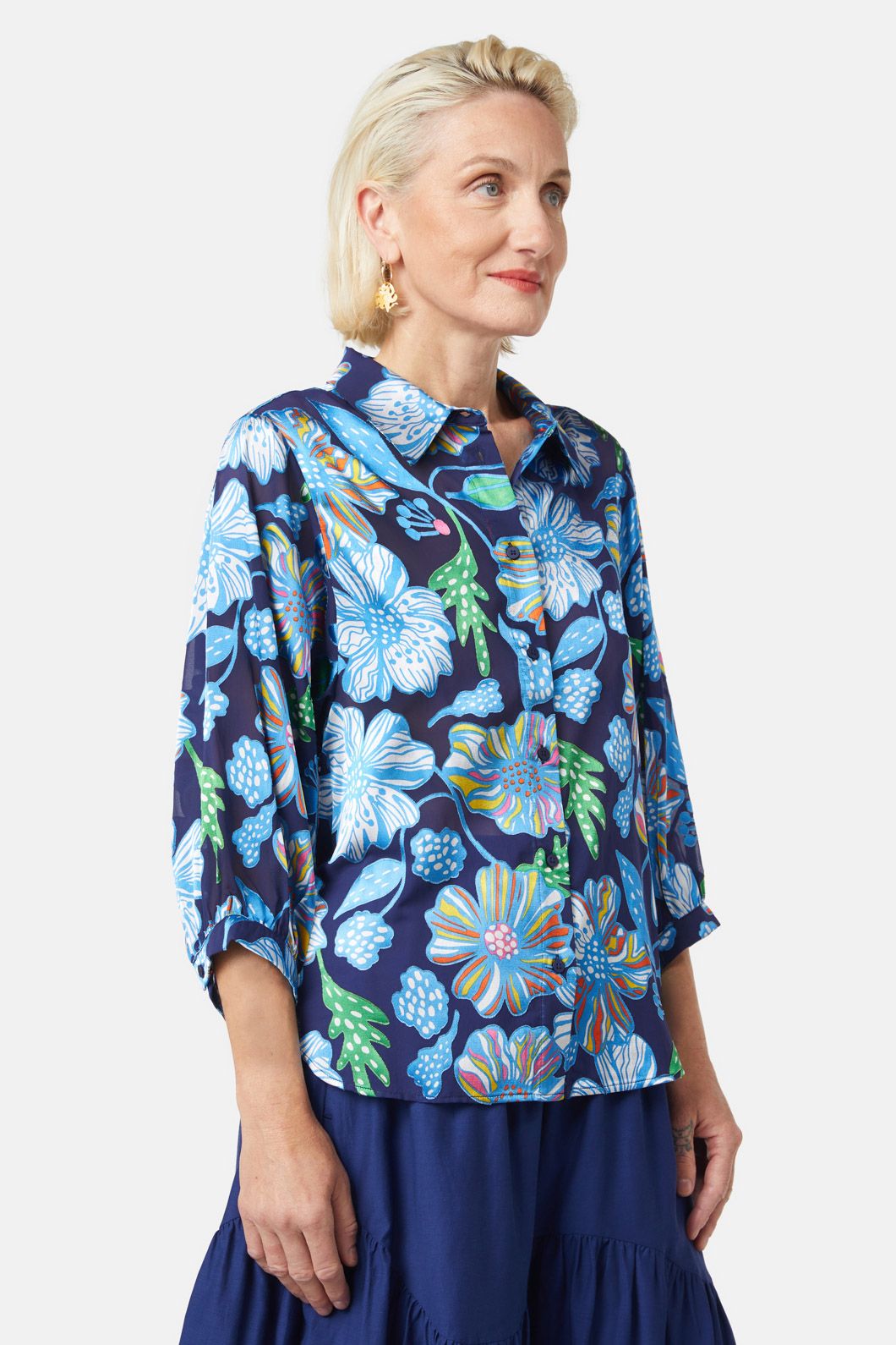 Gorman - Flourish Burn Out Shirt - print