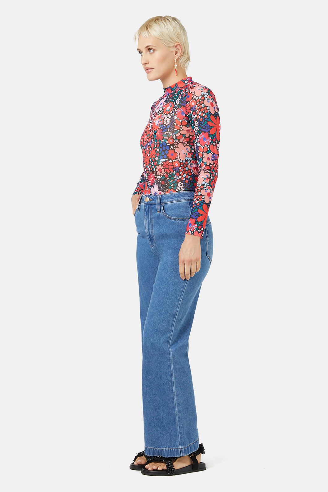 Gorman - Petal Dance Mesh Top - print