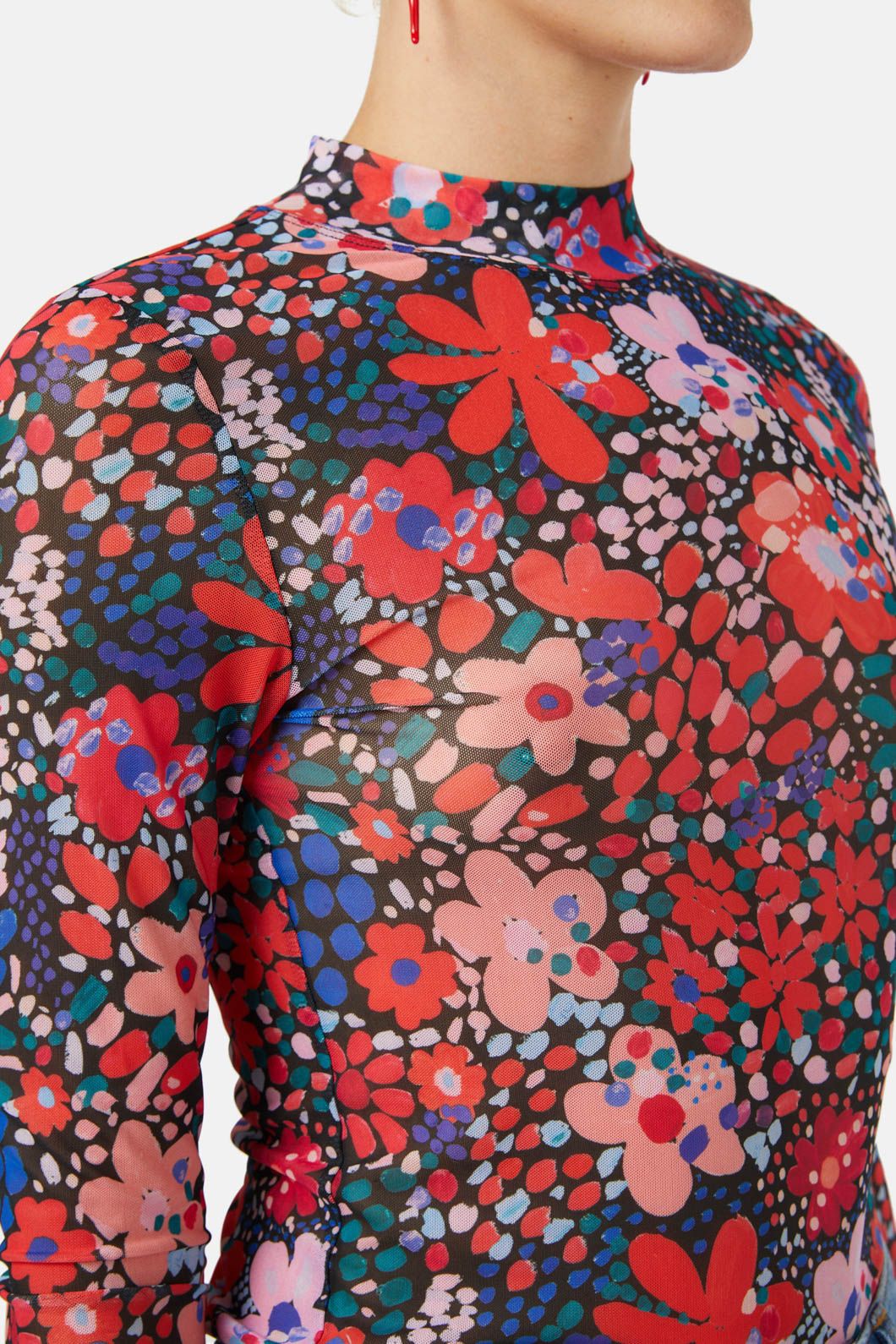 Gorman - Petal Dance Mesh Top - print