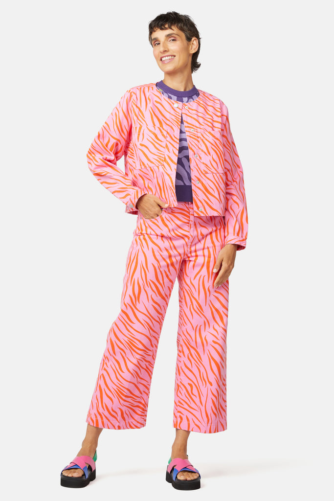 Pink Zebra Jacket Gorman