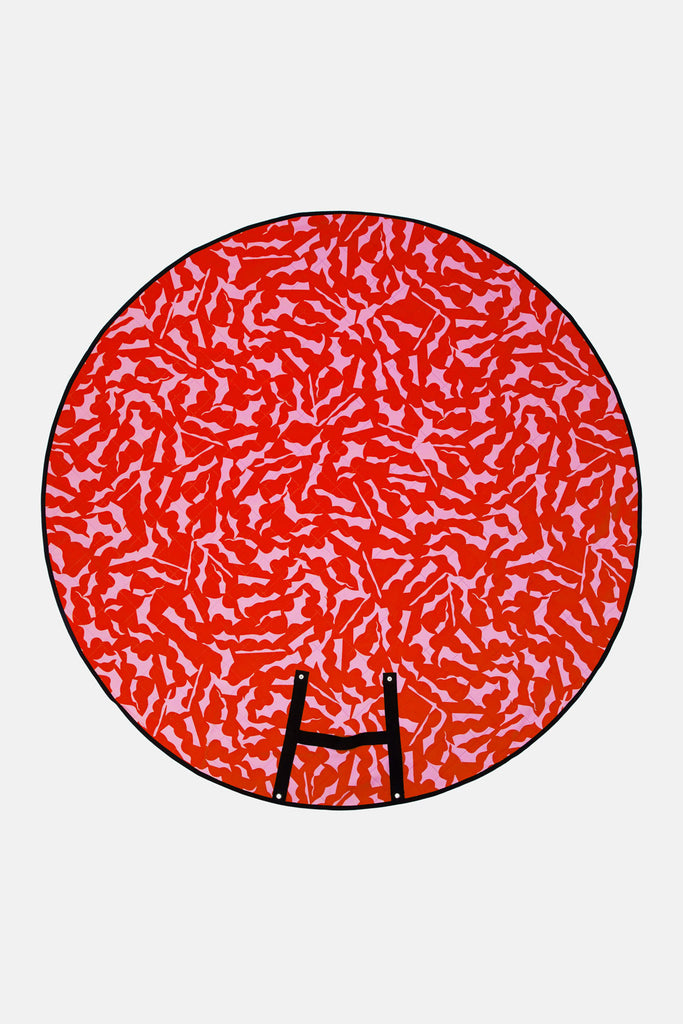 Magic Eye Red Picnic Rug Gorman