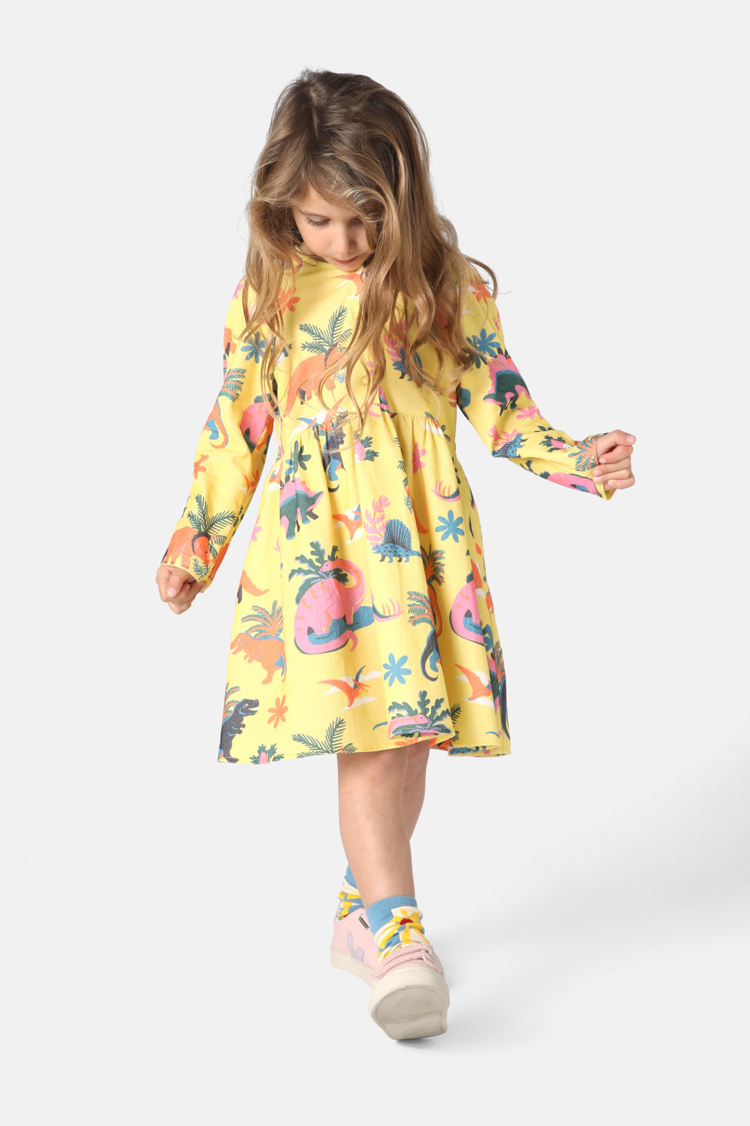 Yellow store dinosaur dress