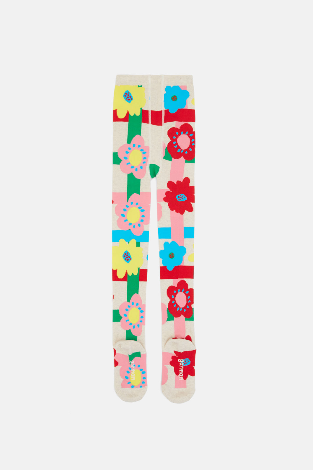 Gingham Flower Kids Tights Gorman