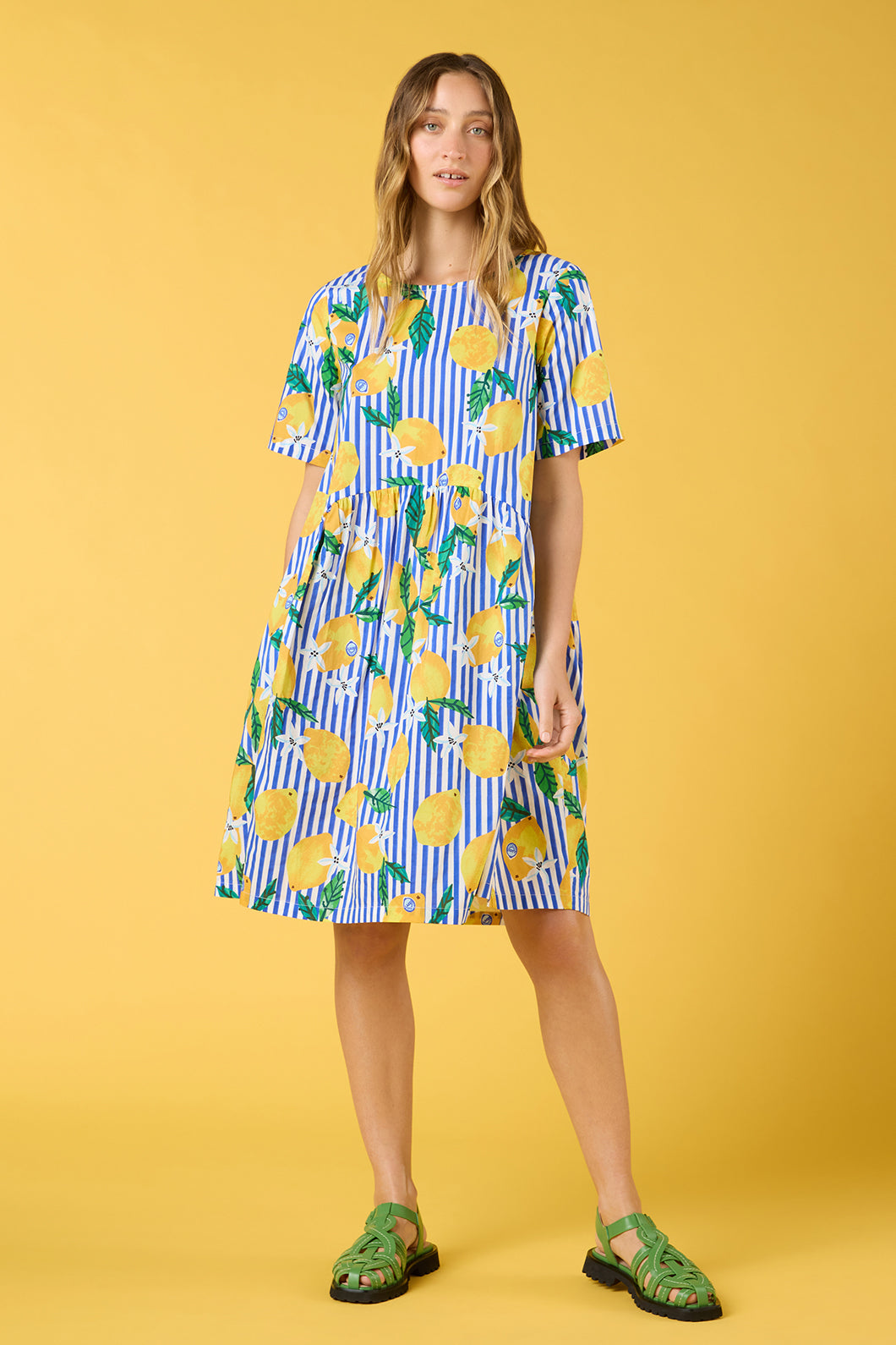 Lemonade Print Tulip Dress