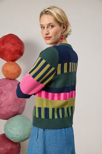 Weave Stripe Cotton Jumper