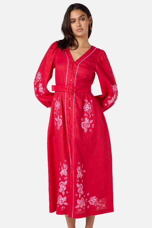 Gorman - Ainslee Anglaise Dress - red