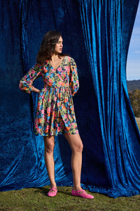 Gorman - Plum Harvest Smock Dress - print