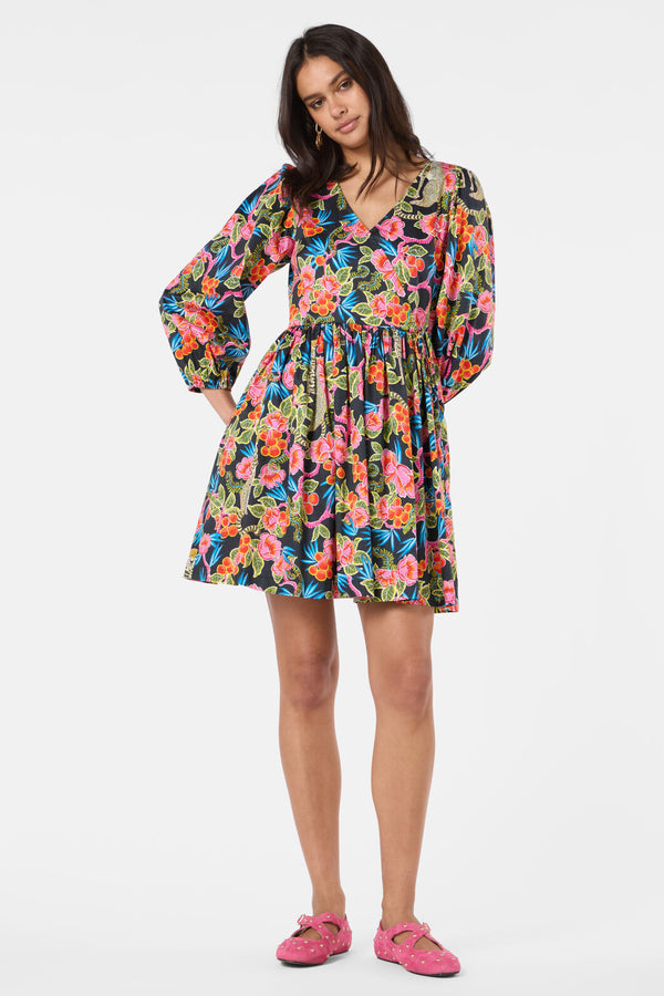 Gorman - Plum Harvest Smock Dress - print