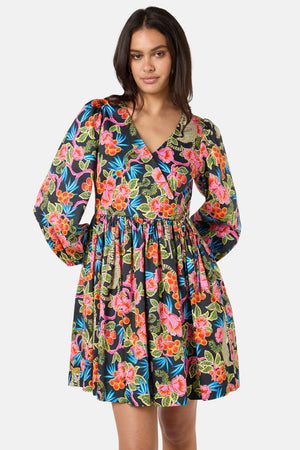 Gorman - Plum Harvest Smock Dress - print