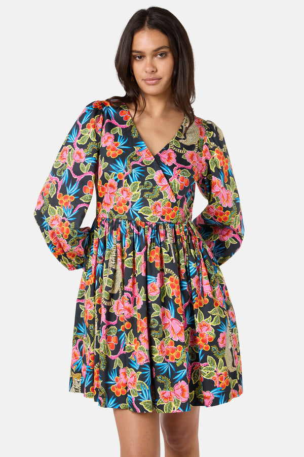 Gorman - Plum Harvest Smock Dress - print