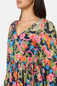 Gorman - Plum Harvest Smock Dress - print