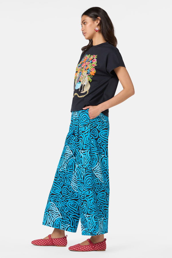 Gorman - Plum Harvest Placement BoxyTee - black