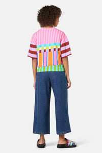 Gorman - Holiday Stripe Relaxed Tee - print