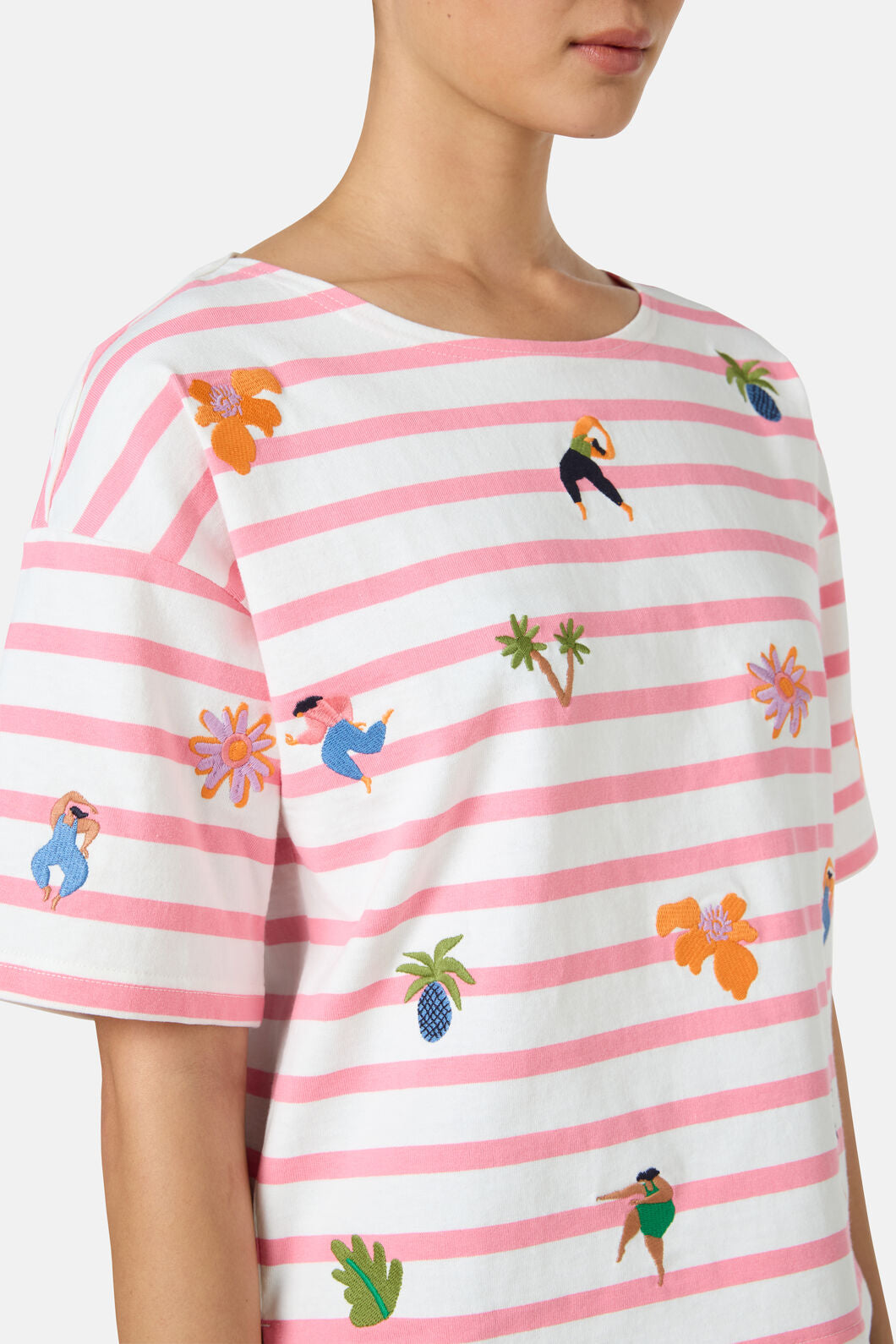 Gorman - Hidden Paradise Emb Oui NonTee - stripe